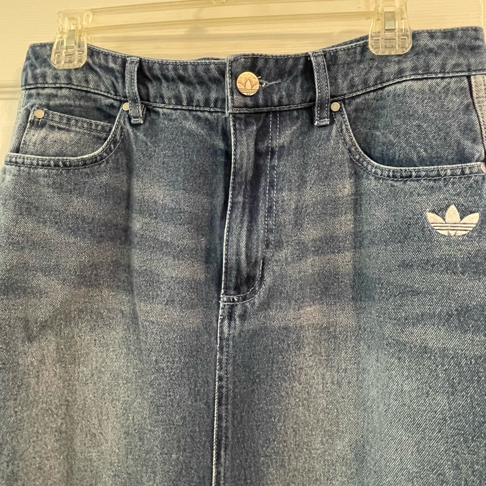 Authentic Adidas Light Blue 3-Stripes Pencil Skirt